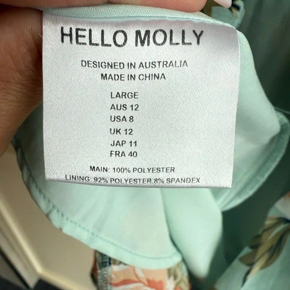 Hello Molly Miami Loves Dress Mint-            V-Neck Ruffle Dress - Picture 11 of 13